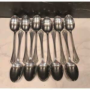 Oneida Community Marquette Stainless Tablespoons 6.75” Flatware EUC Set of (11)